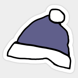Winter Hats Blue Bobble Graphic Sticker